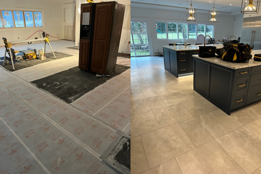 Transición de hogar a ambiente más cálido y confortable después de instalar el mejor sistema de calefacción de pisos con Pisos Calidos.